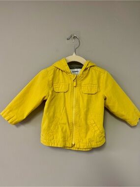 Old Navy Bright Yellow Toddler Hooded Raincoat